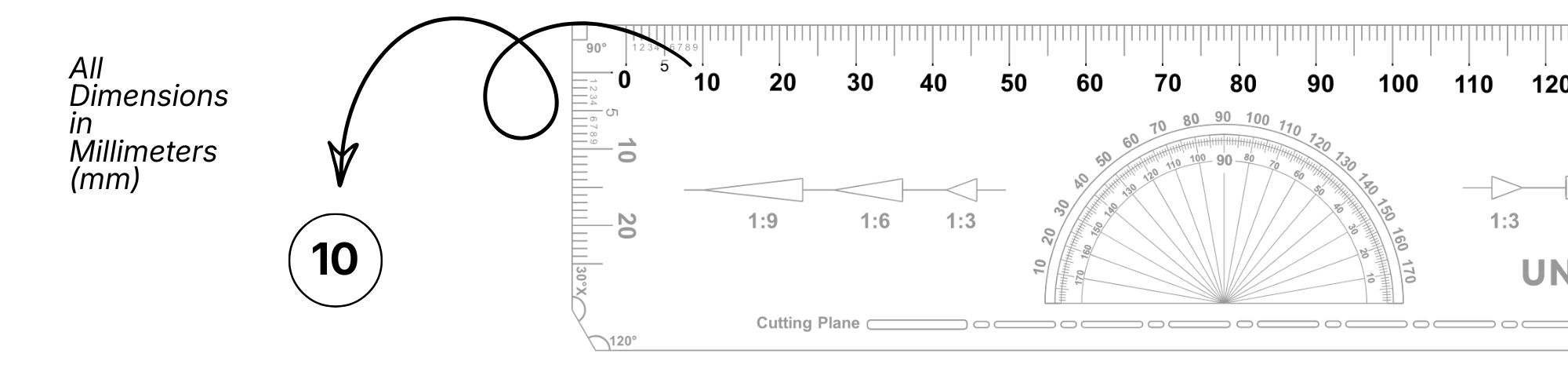 Millimetre dimensions